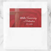 Eigen naam Priest Jubileum Ordination Red Rose Rechthoekige Sticker (Tas)
