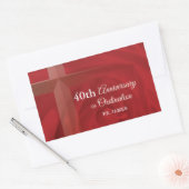 Eigen naam Priest Jubileum Ordination Red Rose Rechthoekige Sticker (Envelop)