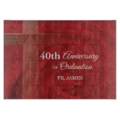 Eigen naam Priest Jubileum Ordination Red Rose Snijplank (Voorkant)