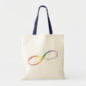 Eigen naam Rainbow Infinity Tote Bag (Voorkant)