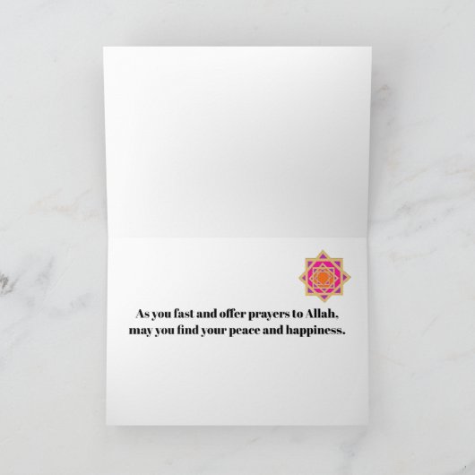 Eigen naam Ramadan Blessings Gold op zwart Kaart (Binnen)