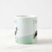 Eigen naam rand Collie Pet Dog Koffiemok (Center)