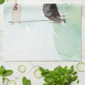 Eigen naam rand Collie Pet Dog Theedoek (Gevouwen)