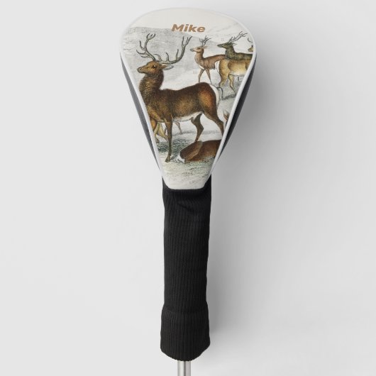 Eigen naam Red Deer Hart, Hind, Roebuck Musk Deer Golfheadcover (Voorkant)