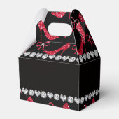 Eigen naam: rode glitter met hoge hakken bedankdoosjes (Achterkant)