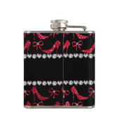 Eigen naam: rode glitter met hoge hakken heupfles (Achterkant)