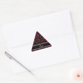 Eigen naam: rode glitter met hoge hakken sticker (Envelop)
