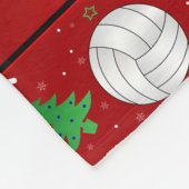 Eigen naam rood volleybalkerstpatroon fleece deken (Hoek)