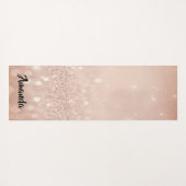 Eigen naam Roos Gold Glitter Girly Gift Idee Yogamat (Achterkant (horizontaal))
