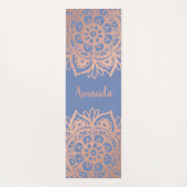 Eigen naam Roos Gold Mandala Blue Yogamat (Achterkant)
