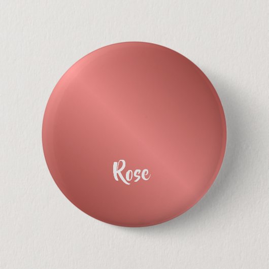 Eigen naam roos goud ronde button 5,7 cm (Voorkant)