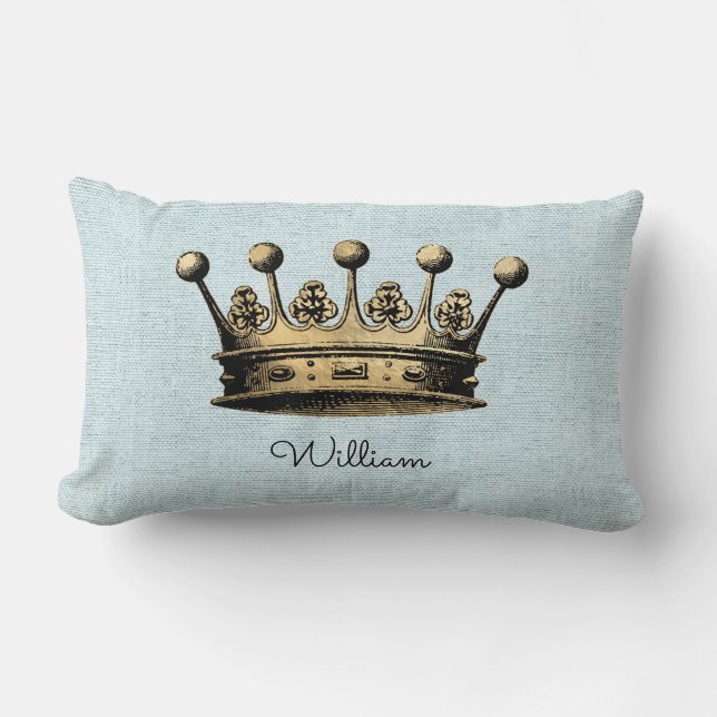 Eigen naam Royal  Gold Crown Home Decor Kussen (Voorkant)