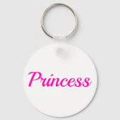 Eigen naam Roze prinses Sleutelhanger (Voorkant)