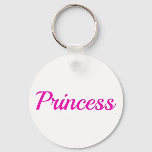 Eigen naam Roze prinses Sleutelhanger (Voorkant)