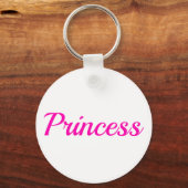 Eigen naam Roze prinses Sleutelhanger (Voorkant)