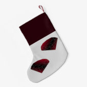 Eigen naam ruby rode edelstenen kleine kerstsok (Achterkant (Hangend))