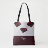 Eigen naam ruby rode edelstenen tote bag (Voorkant)