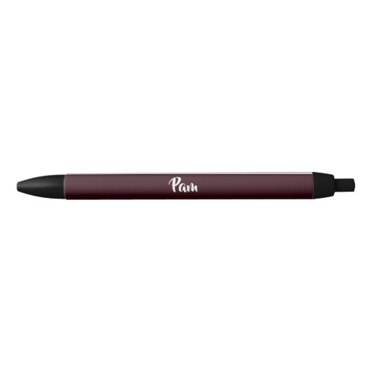 Eigen naam ruby rode edelstenen zwarte inkt pen (Voorkant)