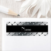 Eigen naam ruitstaal bord zwarte band etiket (Insitu)