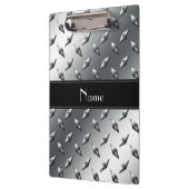 Eigen naam ruitstaal bord zwarte band klembord (Links)