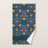 Eigen naam Scandinavian Folk Art Floral Pattern Bad Handdoek (Handdoek)