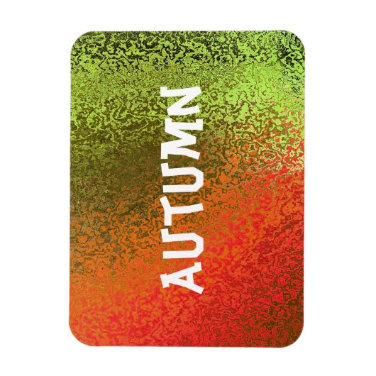 Eigen Naam Shades of Oranje & Green Premium Magnet Magneet (Verticaal)