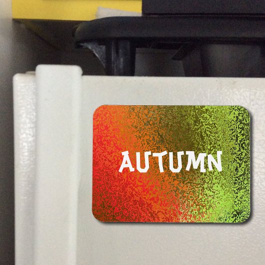 Eigen Naam Shades of Oranje & Green Premium Magnet Magneet