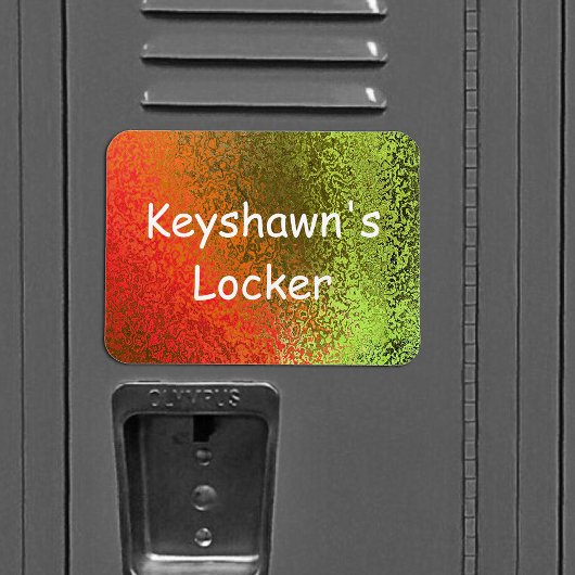 Eigen Naam Shades of Oranje & Green Premium Magnet Magneet