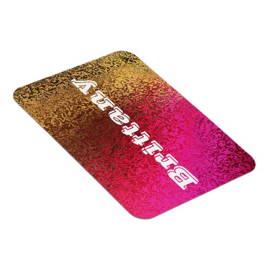 Eigen Naam Shades of Pink & Gold Premium Magnet Magneet (Rechterzijde)