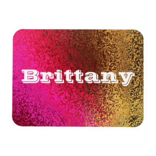 Eigen Naam Shades of Pink & Gold Premium Magnet Magneet