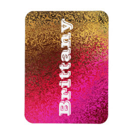 Eigen Naam Shades of Pink & Gold Premium Magnet Magneet
