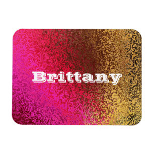 Eigen Naam Shades of Pink & Gold Premium Magnet Magneet