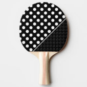 Eigen naam Sjabloon Stijlvolle poolpunten rood/zwa Tafeltennisbatje (Achterkant)