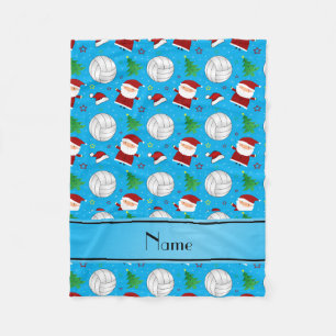 Eigen naam: sky blue volleyball kerstmis patroon fleece deken
