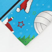 Eigen naam: sky blue volleyball kerstmis patroon fleece deken (Hoek)
