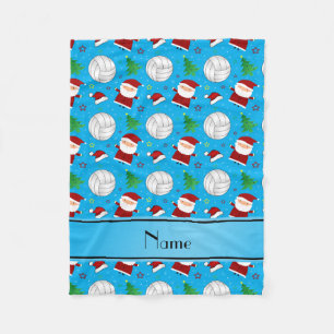 Eigen naam: sky blue volleyball kerstmis patroon fleece deken