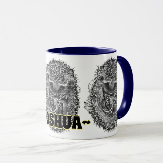 Eigen naam slaapegelegelcombokoffiekoffie-mok mok (Voorkant rechts)