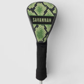 Eigen naam Snake Animal Print Pattern Klassieke Golfheadcover (Voorkant)