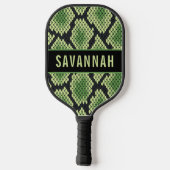 Eigen naam Snake Animal Print Pattern Klassieke Pickleball Paddle (Achterkant)