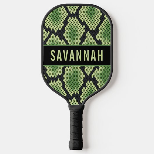 Eigen naam Snake Animal Print Pattern Klassieke Pickleball Paddle (Achterkant)