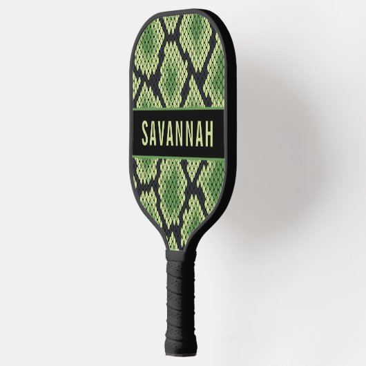 Eigen naam Snake Animal Print Pattern Klassieke Pickleball Paddle (Links)