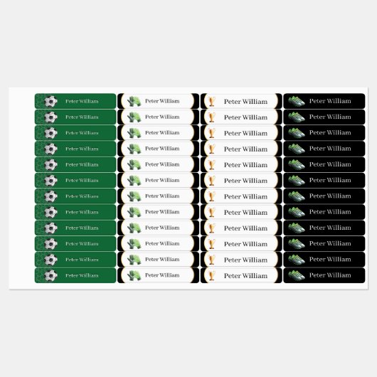Eigen naam Soccer Lover High School Labels (Vel)