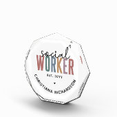 Eigen naam sociale werknemers afstuderen cadeaus fotoblokken (Rechts)