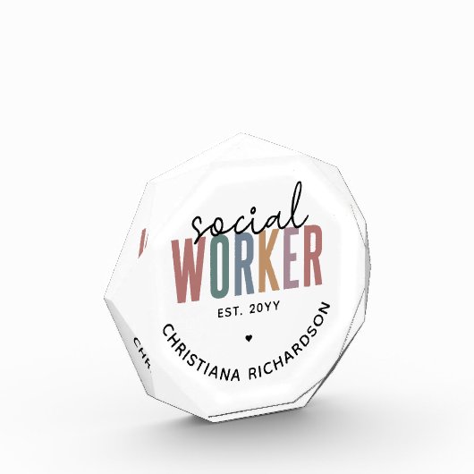 Eigen naam sociale werknemers afstuderen cadeaus fotoblokken (Links)