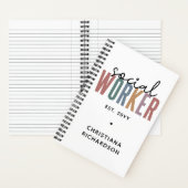Eigen naam sociale werknemers afstuderen cadeaus notitieboek (Binnen)