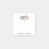 Eigen naam sociale werknemers afstuderen cadeaus post-it® notes (Voorkant)