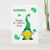 Eigen naam St Patrick's Fun Leprechaun Kaart (Voorkant)
