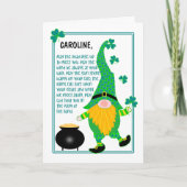 Eigen naam St Patrick's Leprechaun Kaart (Voorkant)