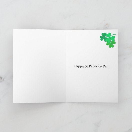 Eigen naam St Patrick's Leprechaun Kaart (Binnen)
