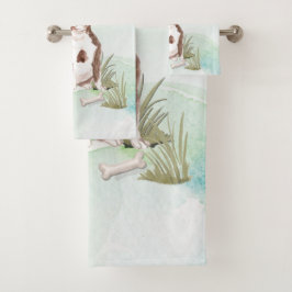 Eigen naam Staffordshire Bull Terrier Pet Dog Bad Handdoek